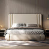 Dennis Luxury Upholstered Bed in Suede | Modern Luxury Bed - Luxe Maple