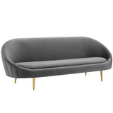 Subline Luxury Mid-Century Sofa In Suede - Luxe Maple