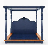 Florance Solid Wood Luxury Poster Bed in Honey Teak
