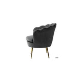 Flower Accent Chair In Suede - Luxe Maple - Luxe Maple