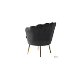 Flower Accent Chair In Suede - Luxe Maple - Luxe Maple