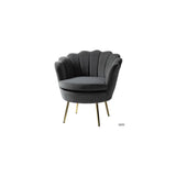 Flower Accent Chair In Suede - Luxe Maple - Luxe Maple