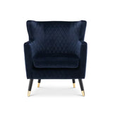 Rome Luxury Accent Chair In Suede - Luxe Maple