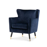 Rome Luxury Accent Chair In Suede - Luxe Maple