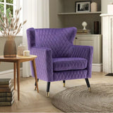 Rome Luxury Accent Chair In Suede - Luxe Maple