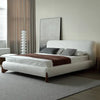 Grande Premium Upholstered Bed Without Storage | Brooklyn Fabric - Luxe Maple
