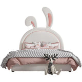 Naughty Bunny Luxury Upholstered Bed in Suede - Luxe Maple