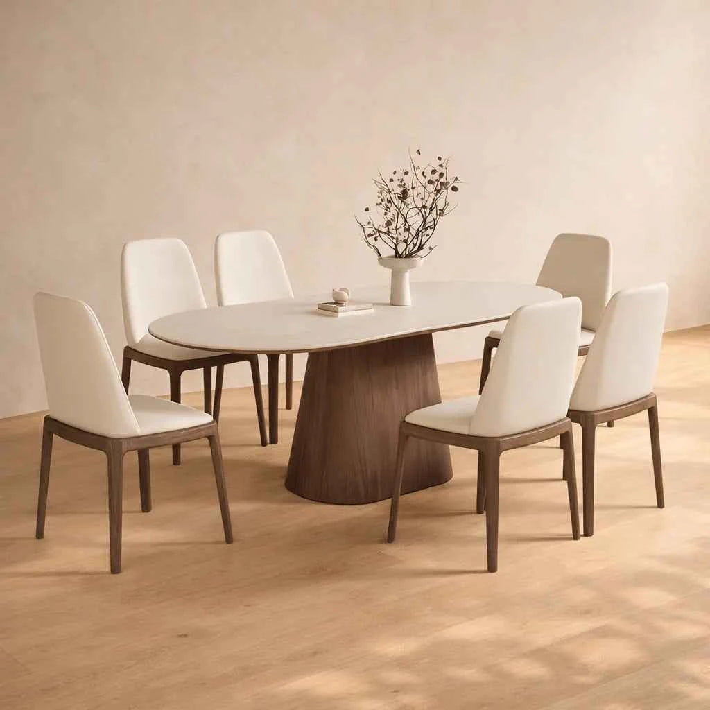 Haven Soldi Wood Dining Table Set - Luxe Maple