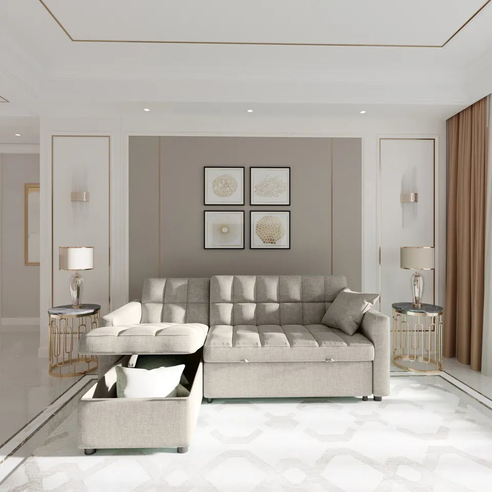 Confy Sofa Cum Bed In Suede - Luxe Maple