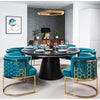 Europian Style Luxury 4 Seater Round Dining Table - Luxe Maple