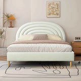 Hero Upholstered Non Storage Bed In Brooklyn - Luxe Maple