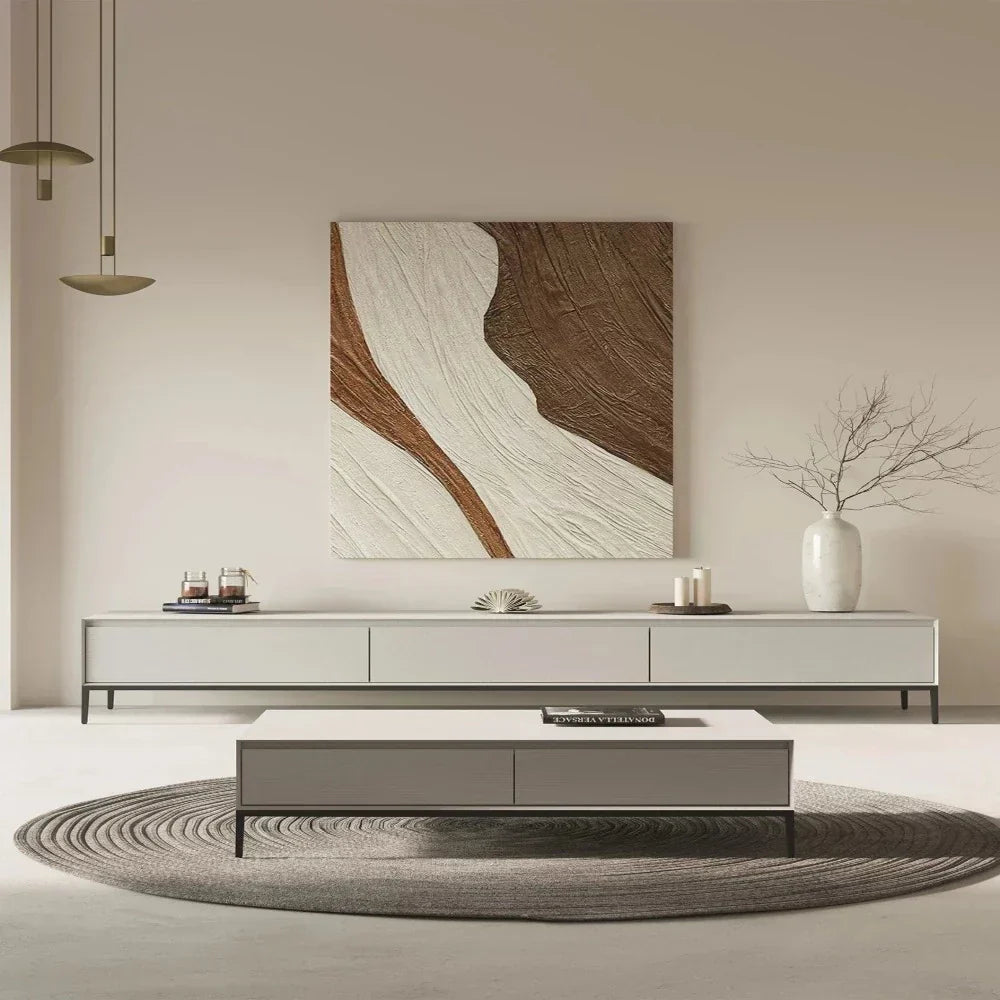 Vespa Luxury TV Unit in White - Luxe Maple