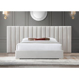 Longline Premium Upholstered Bed In Suede - Luxe Maple