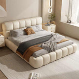 Inox Upholstered Bed In Suede - Luxe Maple - Luxe Maple