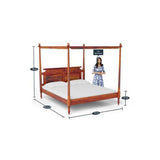 Kello Poster Bed Non Storage In Honey Oak Finish - Luxe Maple