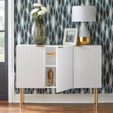 Strips Luxury Chest of Drawer in PU Polish - Luxe Maple