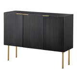 Strips Luxury Chest of Drawer in PU Polish - Luxe Maple