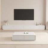 Kello Luxury TV Unit and Coffee Table in White - Luxe Maple