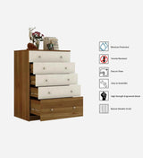 Magnum Chest Of Drawers In White - Luxe Maple