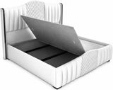 Mario Luxury Upholstered Bed in Suede | Premium Bedroom Bed - Luxe Maple