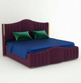 Mario Luxury Upholstered Bed in Suede | Premium Bedroom Bed - Luxe Maple