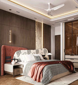 Moraco Premium Upholstered Bed In Suede With Side Tables