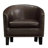 Mosco Accent Chair in Leatherette - Luxe Maple