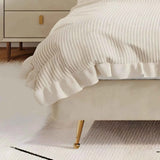 Romano Upholstered Non Storage Bed In Suede - Luxe Maple