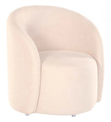 Rose Barrel Chair In Suede - Luxe Maple