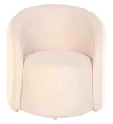 Rose Barrel Chair In Suede - Luxe Maple