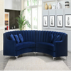 Mexican Round Modern Suede Sectional Sofa - Luxe Maple