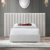 Longline Premium Upholstered Bed In Suede - Luxe Maple