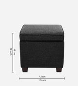Sodo Ottoman With Storage In Fabric - Luxe Maple