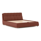 Stanford Premium Upholstered Bed In Leatherette - Luxe Maple - Luxe Maple