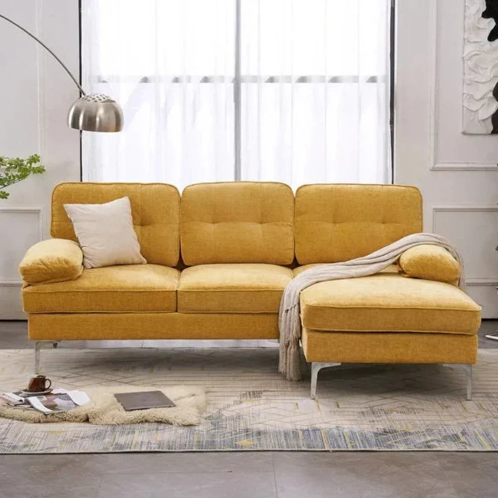 Bosco Luxury Modern Sectional Sofa Set - Luxe Maple