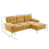 Bosco Luxury Modern Sectional Sofa Set - Luxe Maple