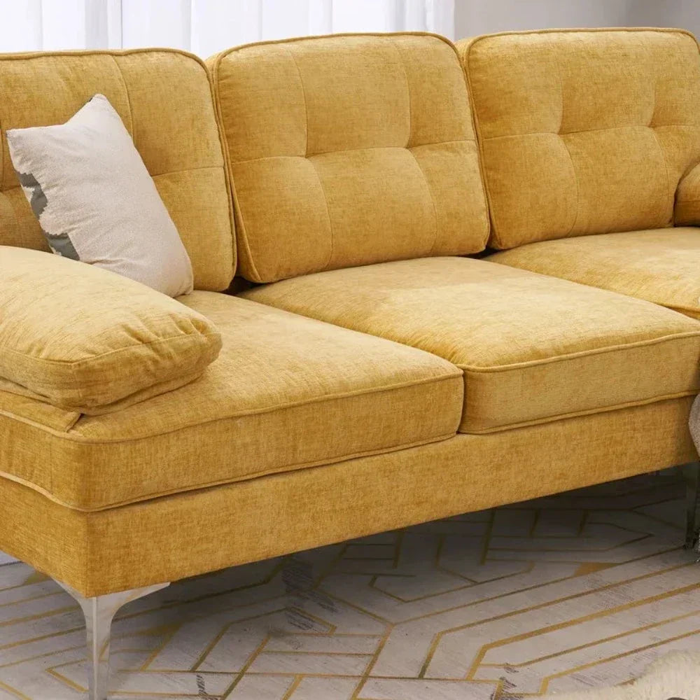 Bosco Luxury Modern Sectional Sofa Set - Luxe Maple