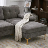 Bosco Luxury Modern Sectional Sofa Set - Luxe Maple
