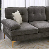 Bosco Luxury Modern Sectional Sofa Set - Luxe Maple
