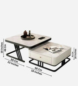 Umar Nesting Table In SS 304 - Luxe Maple