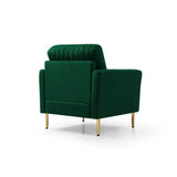 Kelvin Arm Upholstered Accent Sofa Chair - Luxe Maple
