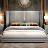Vitara Luxury Upholstered Bed in Leatherette | Designer Bed - Luxe Maple