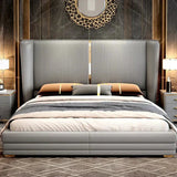 Vitara Luxury Upholstered Bed in Leatherette | Designer Bed - Luxe Maple