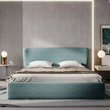 Vivo Luxury Upholstered Bed in Suede | Modern Designer Bed - Luxe Maple