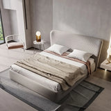 Vivo Luxury Upholstered Bed in Suede | Modern Designer Bed - Luxe Maple