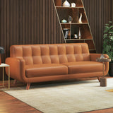 Wave Leatherette Sofa Set - Luxe Maple - Luxe Maple