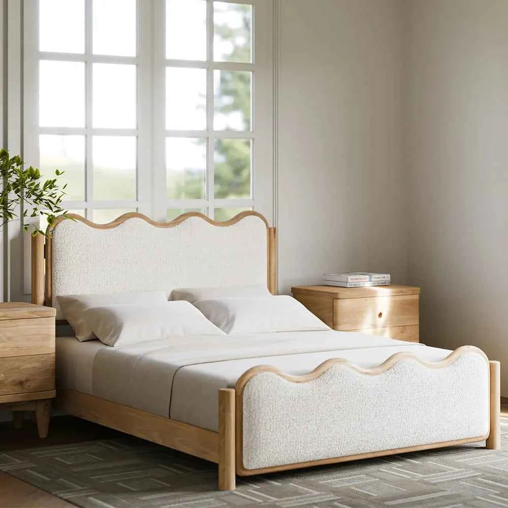 Waxe Premium Solid Wood Bed - Luxe Maple
