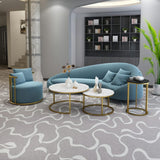 Grande Premium Upholstered Curved Sofa - Luxe Maple
