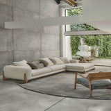 Aahed Premium Sectional Sofa in Brooklyn Fabric - Luxe Maple