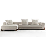 Aahed Premium Sectional Sofa in Brooklyn Fabric - Luxe Maple